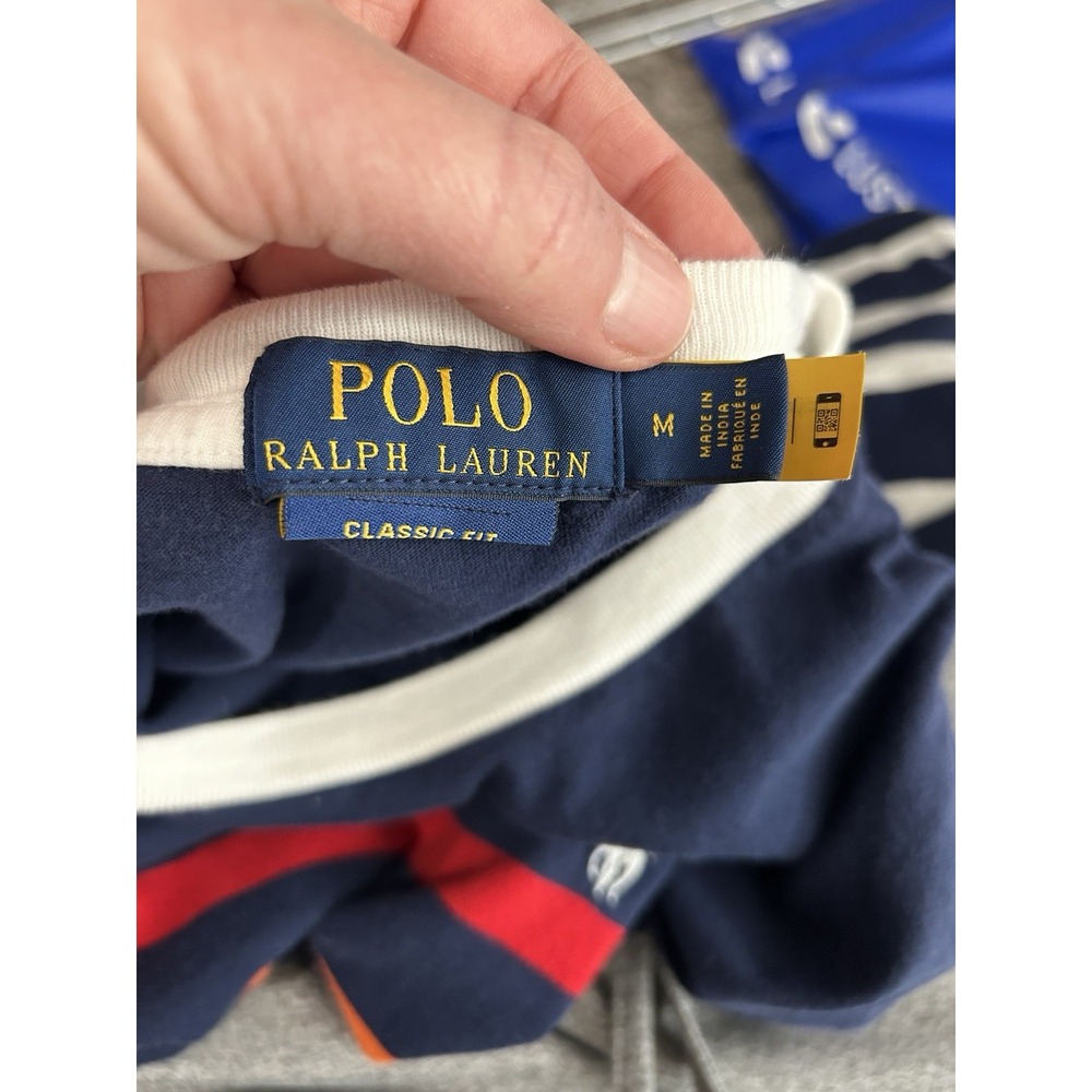 Men's Polo Ralph Lauren Stripe Shirt Classic Fit Size M - Picture 8 of 9